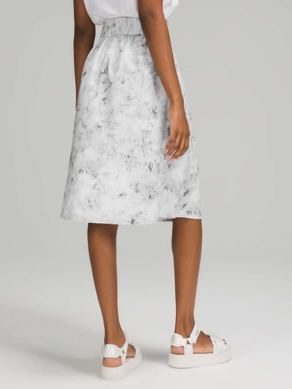 Lululemon Lightweight Pull-On Super-High Rise Midi Skirt Aquila Rhino Grey Multi - Picture 4 of 7